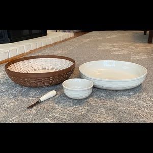 Longaberger Large Low Bowl Set
